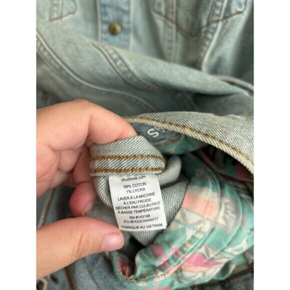 NWT Chubbies The Denim Trucker Jacket Size XL Light Vintage Wash - Picture 5 of 8